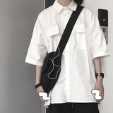 2021 Short Sleeve Shirt Women White Turn Down Collar Basic Casual Teen Gril Student Oversize Shirt Women Loose Blouse
