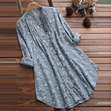 Women Loose Long Sleeve Tunic Tops Casual Blouses Plus Size M-3XL Shirt Summer Elegant Blouse Streetwear Fashion New