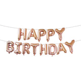 Rose Gold Happy Birthday Bunting Banner Balloons 18 21st 30 40 50 60th Number balloons Adults Birthday Party Decoration 75
