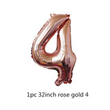 Rose Gold Happy Birthday Bunting Banner Balloons 18 21st 30 40 50 60th Number balloons Adults Birthday Party Decoration 75