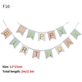 Multi Themes Happy Birthday Banner Baby Shower Birthday Party Decorations Photo Booth Happy Birthday Bunting Garland Flags