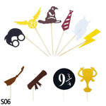 Harry Potter Happy Birthday Banner Cake Topper Hogwarts Flags Bunting for Baby Kids Favors Magic theme Birthday Party Decoration