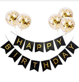 Letter Banner gold confetti balloon Birthday Party Supplies Boy girl kids favor birthday decoration