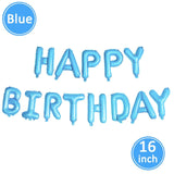 First Happy Birthday Rose Gold Balloon Banner My 1st 1 One Year Party Decorations Kids Baby Boy Girl Adult Garland Supplies Blue