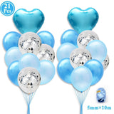 First Happy Birthday Rose Gold Balloon Banner My 1st 1 One Year Party Decorations Kids Baby Boy Girl Adult Garland Supplies Blue