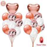 First Happy Birthday Rose Gold Balloon Banner My 1st 1 One Year Party Decorations Kids Baby Boy Girl Adult Garland Supplies Blue