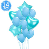 First Happy Birthday Rose Gold Balloon Banner My 1st 1 One Year Party Decorations Kids Baby Boy Girl Adult Garland Supplies Blue