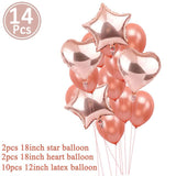 First Happy Birthday Rose Gold Balloon Banner My 1st 1 One Year Party Decorations Kids Baby Boy Girl Adult Garland Supplies Blue