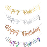 Happy Birthday Banner Bunting Hanging Flag Garland Party Decor Banner Boy Girl Baby Shower Birthday Sign