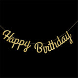 Happy Birthday Banner Bunting Hanging Flag Garland Party Decor Banner Boy Girl Baby Shower Birthday Sign