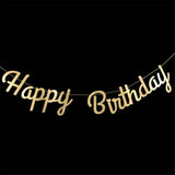 Happy Birthday Banner Bunting Hanging Flag Garland Party Decor Banner Boy Girl Baby Shower Birthday Sign